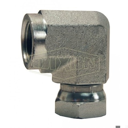 Dixon Swivel Nut Elbow, 3/4-14 Nominal, FNPT x Female NPSM, Steel, Domestic 1502-12-12